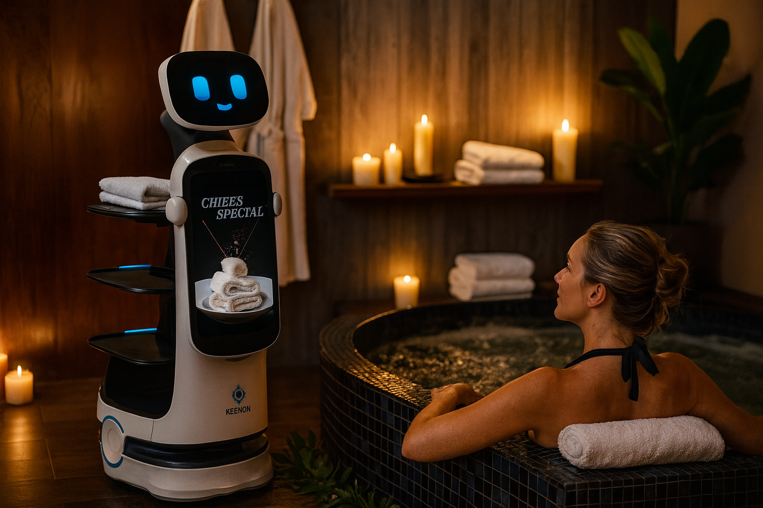 Serveerrobots voor Drank- en Productservice in Spa’s en Wellnesscentra – Luxe Service met Rust en Efficiëntie