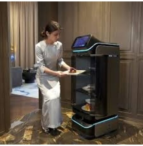 KEENON   Dinerbot T3 – Gesloten Bezorgrobot met Automatische Deuren – Voor Veilige Bezorging in Horeca en Hotels – Tot 35 kg draagvermogen – Stil, hygiënisch en betrouwbaar