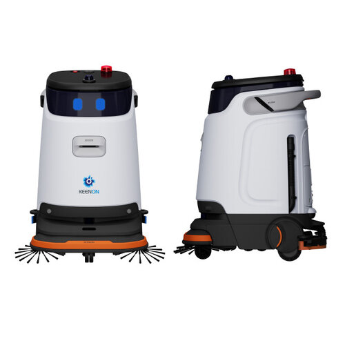 KEENON   KLEENBOT C55 – 4-in-1 Schoonmaakrobot voor Vegen, Stofzuigen, Dweilen en Stofwissen – 30 L Watertank – Tot 8 uur Werktijd – Voor Grote Bedrijfsruimtes en Horeca