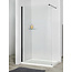Inloopdouche 80 x 200 cm, 8 mm helder glas met mat zwart profiel