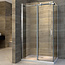 Aloni Douchecabine 90 x 120 x 195 cm met zijwand, 8 mm helder glas met chroom profiel