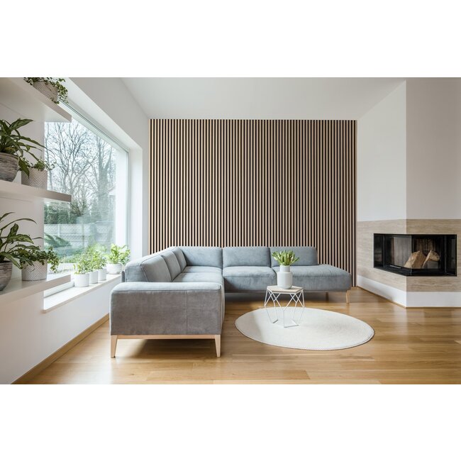 Akoestische Wandpaneel 3 - Zijdig 60 x 280 cm - Black  Walnut