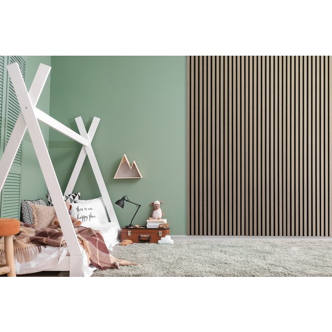 Akoestische Wandpaneel 3 - Zijdig 60 x 280 cm - Black  Walnut