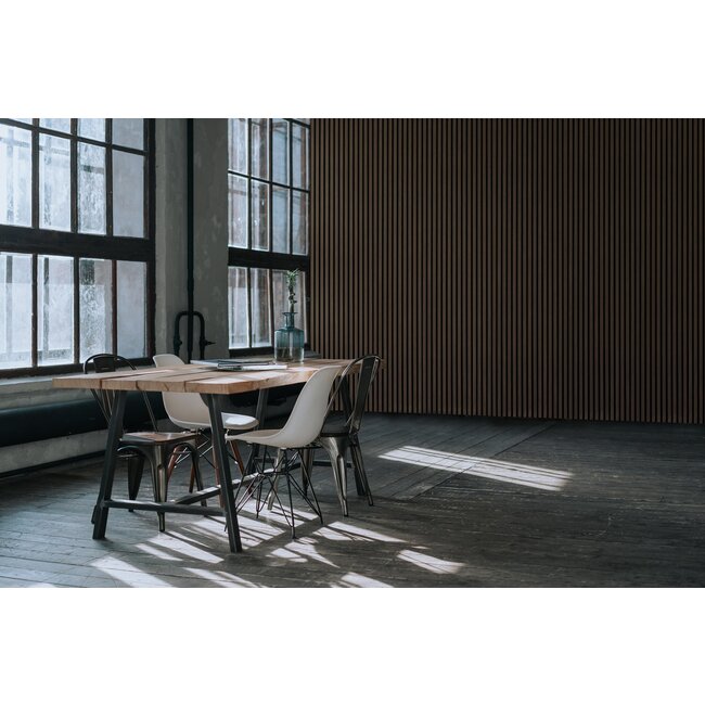 VEVOR Akustikpaneele, Akustikplatten, 2450 x 166mm, WPC-Akzent-Holzwandpaneele für moderne Innenwände, Wandpaneele in Holzoptik für stilvolles Dekor & Geräuschreduzierung, Eschenholz, 8er-Set