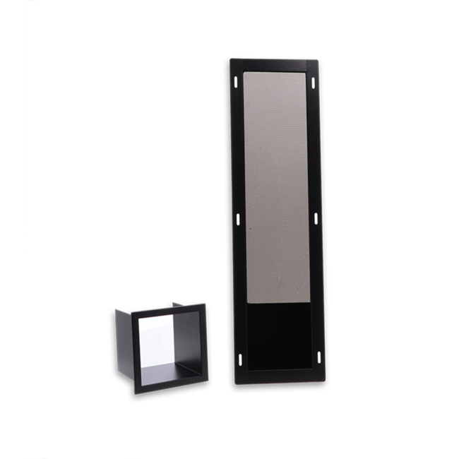 RVS Inbouw Toiletrolhouder - Mat Zwart