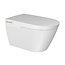 Randloos Smart Douche-WC met Verborgen Bevestiging – Verwarmde Zitting, Föhn & Afstandsbediening – Glans Wit