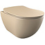 Randloos Hangtoilet met Verborgen Bevestiging en Toiletzitting – Mat Cappuccino – Soft-Close & Quick-Release