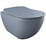 Randloos Hangtoilet met Verborgen Bevestiging en Toiletzitting – Mat Basalt – Soft-Close & Quick-Release