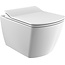 Randloos Hangtoilet met Verborgen Bevestiging en Toiletzitting – Glans Wit – Soft-Close & Quick-Release