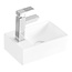 Keramische Fontein met Kraangat Links - 30,5x19x10,5 cm - Wit