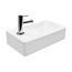 Keramische Fontein met Kraangat Links - 37,5x22x10 cm - Wit