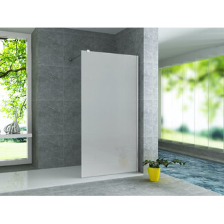 Aloni Inloopdouche 8mm Melkglas Chroom Profiel - 120 x 200 cm