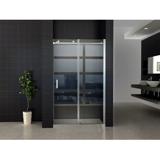 Aloni Schuifdeur 120 x 200 cm, 8 mm glas met chroom profiel