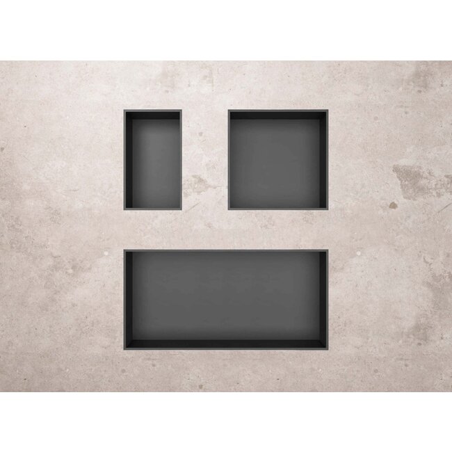 Inbouwnis Gunmetal Grijs - 30,5x30,5x10 cm