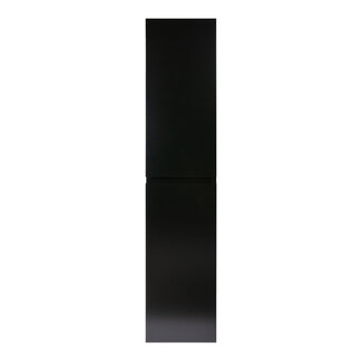 Kolomkast 160 cm mat zwart met greeplijst