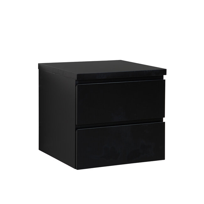 Badkamermeubel met Topblad voor Waskom 60cm - Mat Zwart