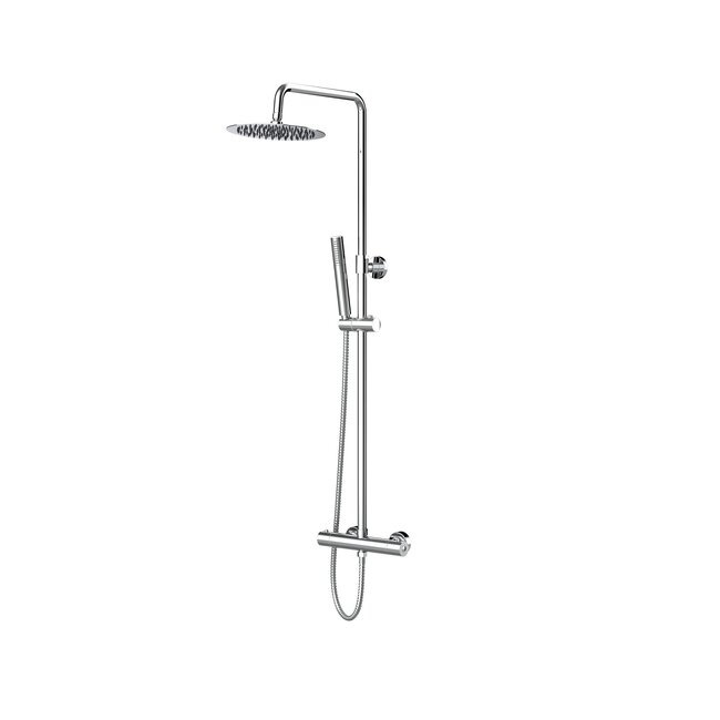 Thermostatische Opbouw Regendoucheset Optima Rondo Chroom