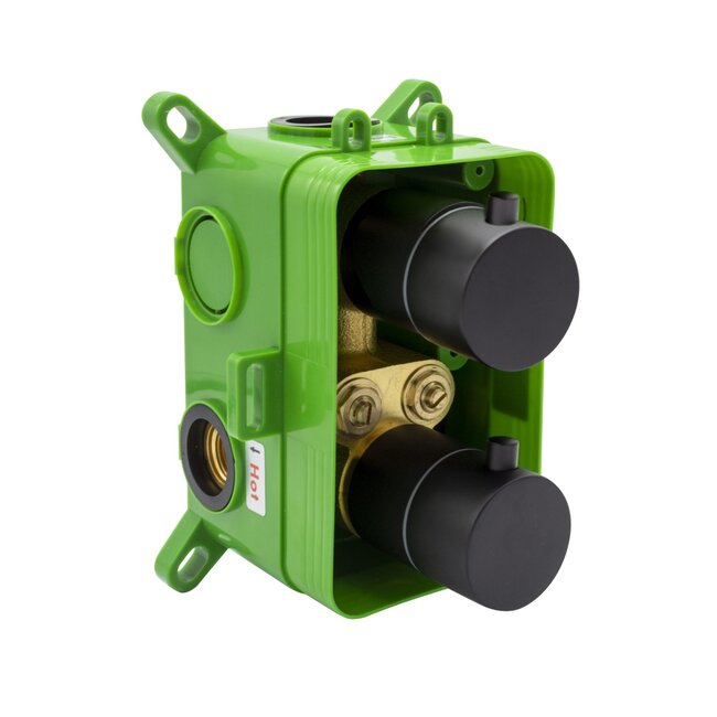 Inbouw Thermostatische Regendoucheset – Geborsteld Koper – 25 cm Douchekop