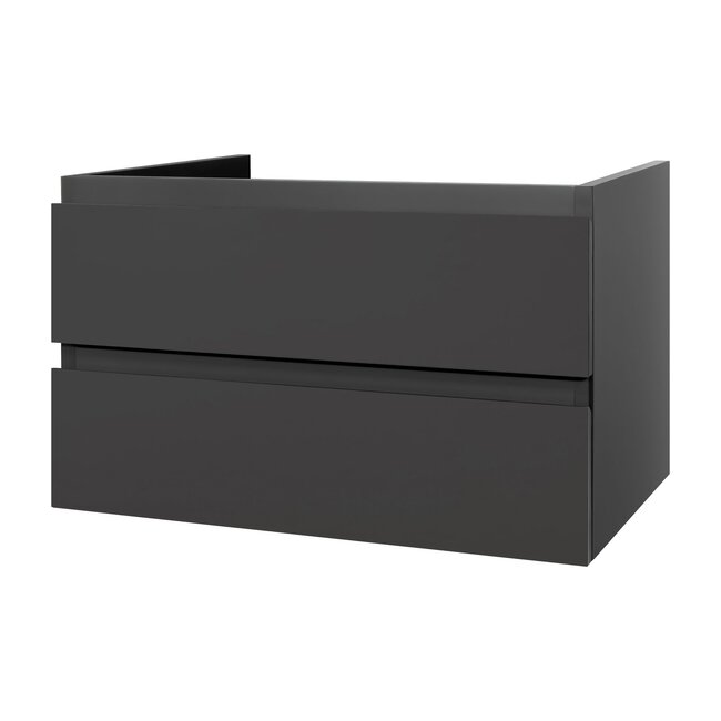 Badkamermeubelset 100 cm – Mat Grijs Onderkast + Keramische Wastafel