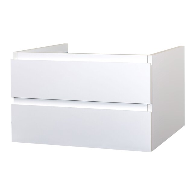 Aloni Sally badkamermeubel 100 cm hoogglans wit met witte wastafel