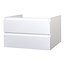 Aloni Sally badkamermeubel 100 cm hoogglans wit met witte wastafel