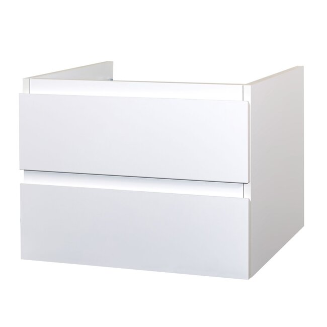 Aloni Sally badkamermeubel 80 cm hoogglans wit met witte wastafel