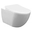 Randloos Hangtoilet met Verborgen Bevestiging en Toiletzitting – Glans Wit – Soft-Close & Quick-Release
