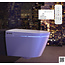 Randloos Smart Douche-WC met Verborgen Bevestiging – Verwarmde Zitting, Föhn & Afstandsbediening – Glans Wit