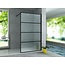 Inloopdouche 70 x 200 cm, 8 mm helder glas met mat zwart raster