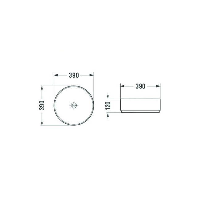 Waskom Keramiek Rond Victoria Inclusief Clickwaste Jade Mat Groen
