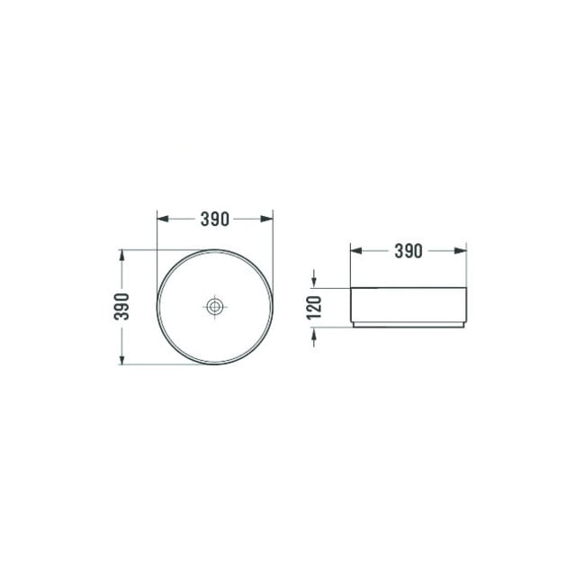 Waskom Keramiek Rond Victoria Inclusief Clickwaste Mat Zand Beige