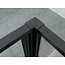 Douchecabine Draaideur met Zijwand Mat Zwart 8mm Nano Glas 90x140cm