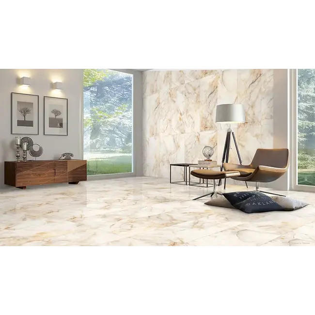 Ember Onyx Beige glans vloer- en wandtegel 60x120 cm