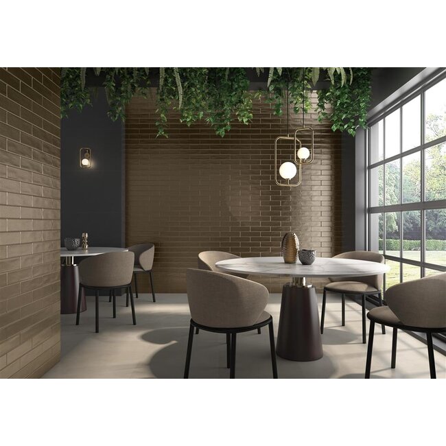 Pamesa Aurea Wandtegel - 7,5 x 30 cm - Brass Matt