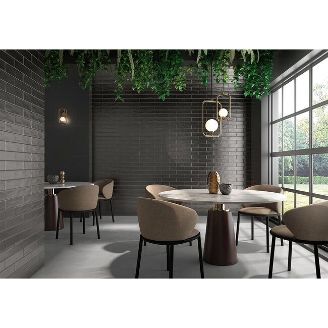 Pamesa Aurea Wandtegel - 7,5 x 30 cm - Silver Matt