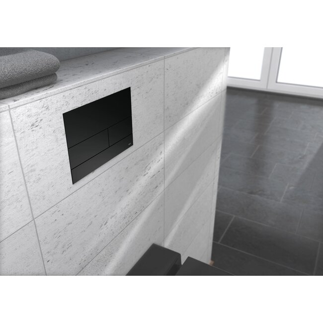 TECEsquare Metaal Bedieningspaneel Duospoeling - Mat Zwart