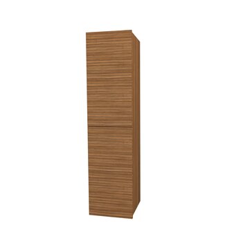 Aloni Kolomkast 160 cm walnoot met horizontaal reliëf
