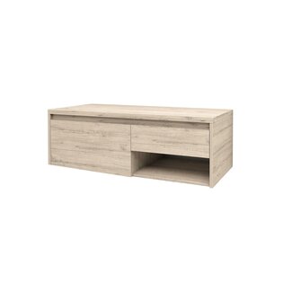 Aloni Ares badkamermeubel 120 cm licht hout met topblad voor waskom