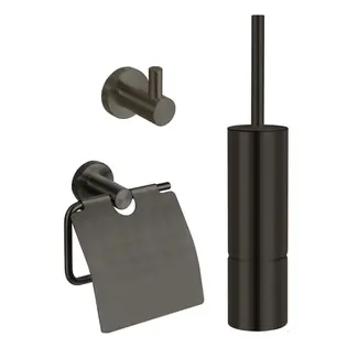 Luxe Toilet Accessoires Set - Gunmetal