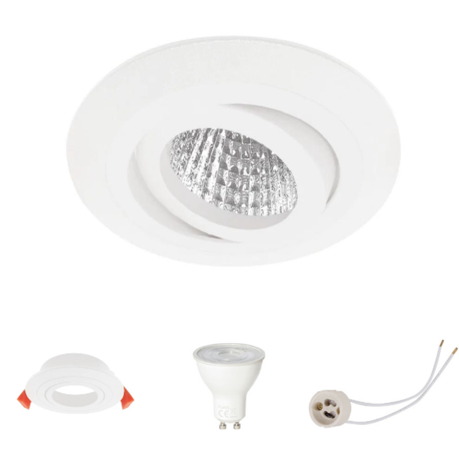 Complete Set Dimbare LED Inbouwspot  - Wit