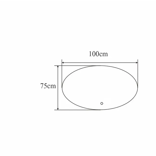 Spiegel Bremen met Dimbare Verlichting en Verwarming - 100x75 cm