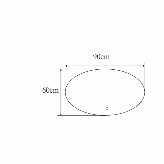 Spiegel Bremen met Dimbare Verlichting en Verwarming - 90x60 cm