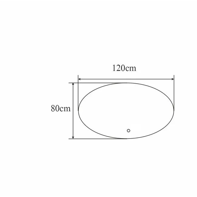 Spiegel Bremen met Dimbare Verlichting en Verwarming - 120x80 cm