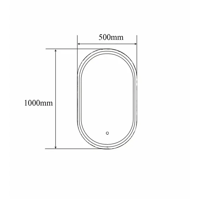 Spiegel Dortmund met Verlichting en Verwarming - 50x100 cm