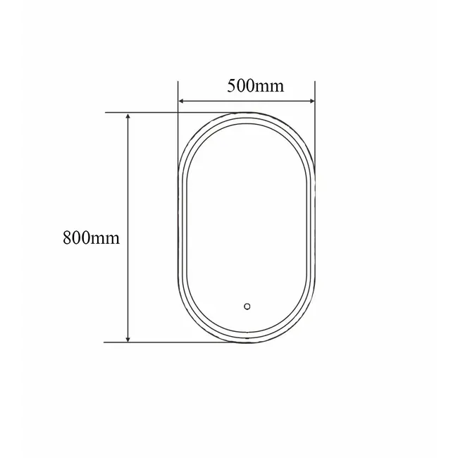 Spiegel Dortmund met Verlichting en Verwarming - 50x80 cm