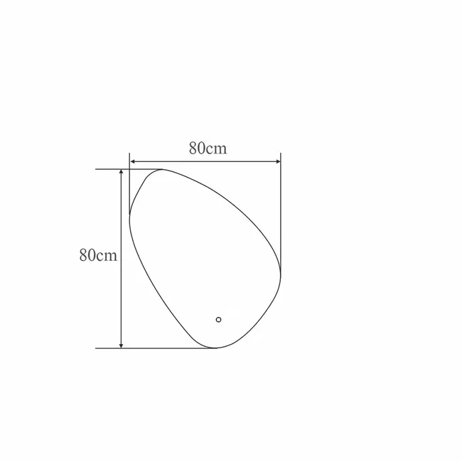 Spiegel Leipzig met Dimbare Verlichting en Verwarming - 80x80 cm