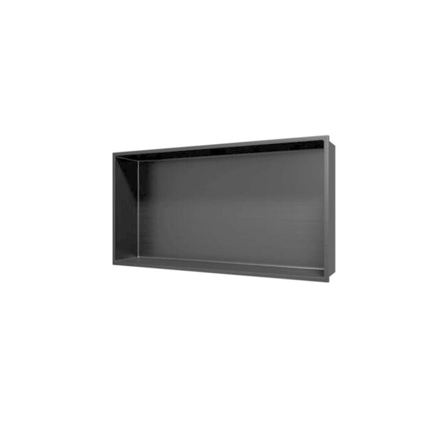 Inbouwnis RVS 7 diep - Mat Zwart - 30x60x7cm