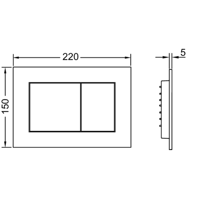 TECEnow Bedieningspaneel Duospoeling - Glans wit