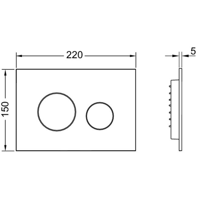 TECEloop Bedieningspaneel Duospoeling - Mat wit