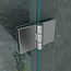 Aloni Douchecabine 90 x 120 x 195 cm met draaideur, vast wandje en zijwand, 8 mm glas met chroom profiel